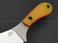 BRK нож Зефирка BX0244 сталь Elmax сатин, рукоять Желтый композит