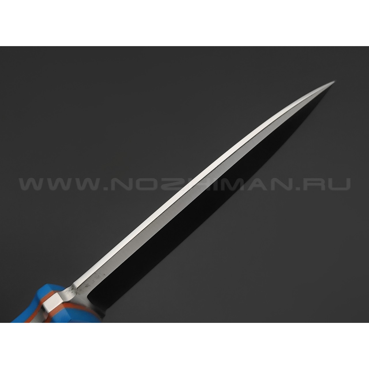 Апус нож Джиггер мини сталь K110, рукоять G10 синий