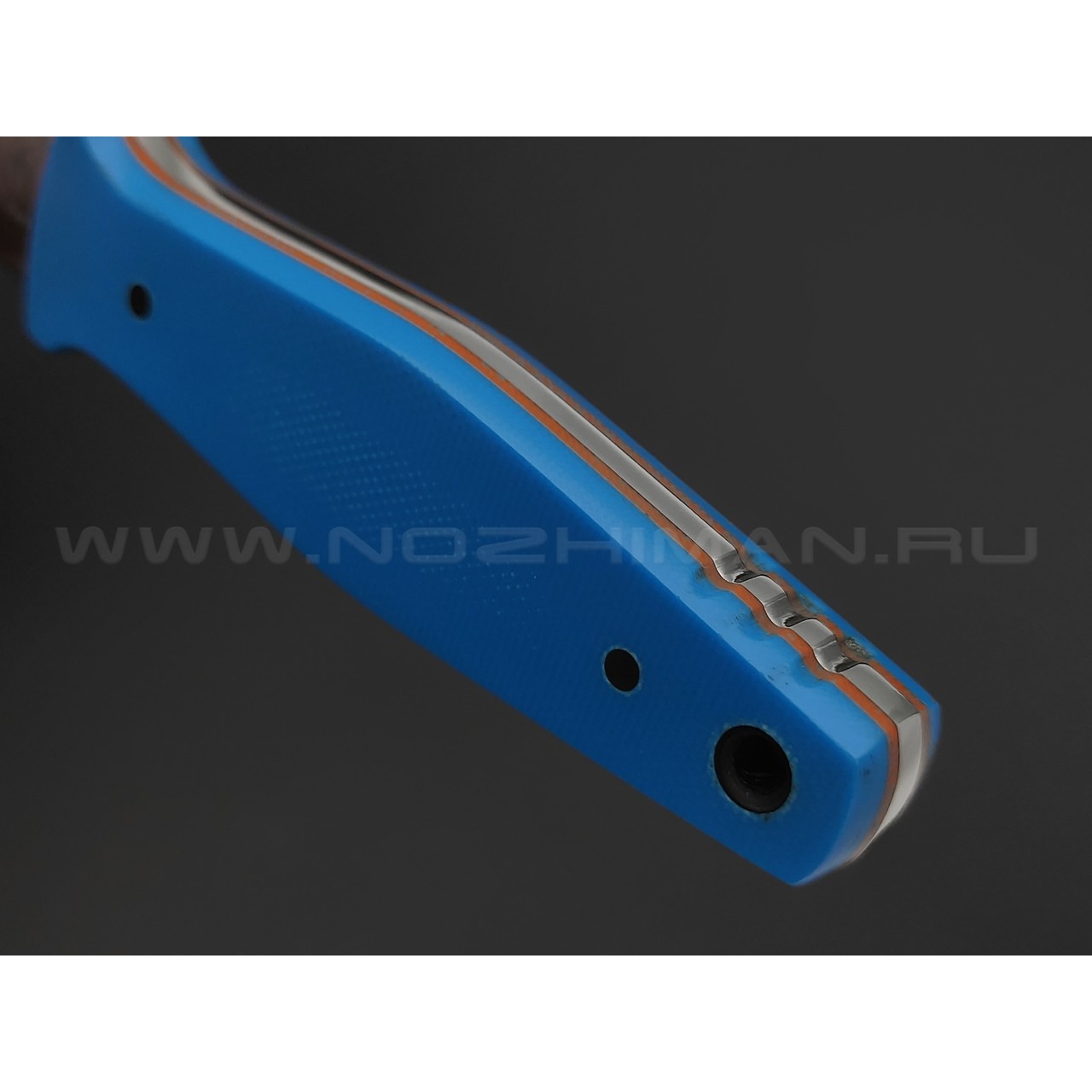 Апус нож Джиггер мини сталь K110, рукоять G10 синий