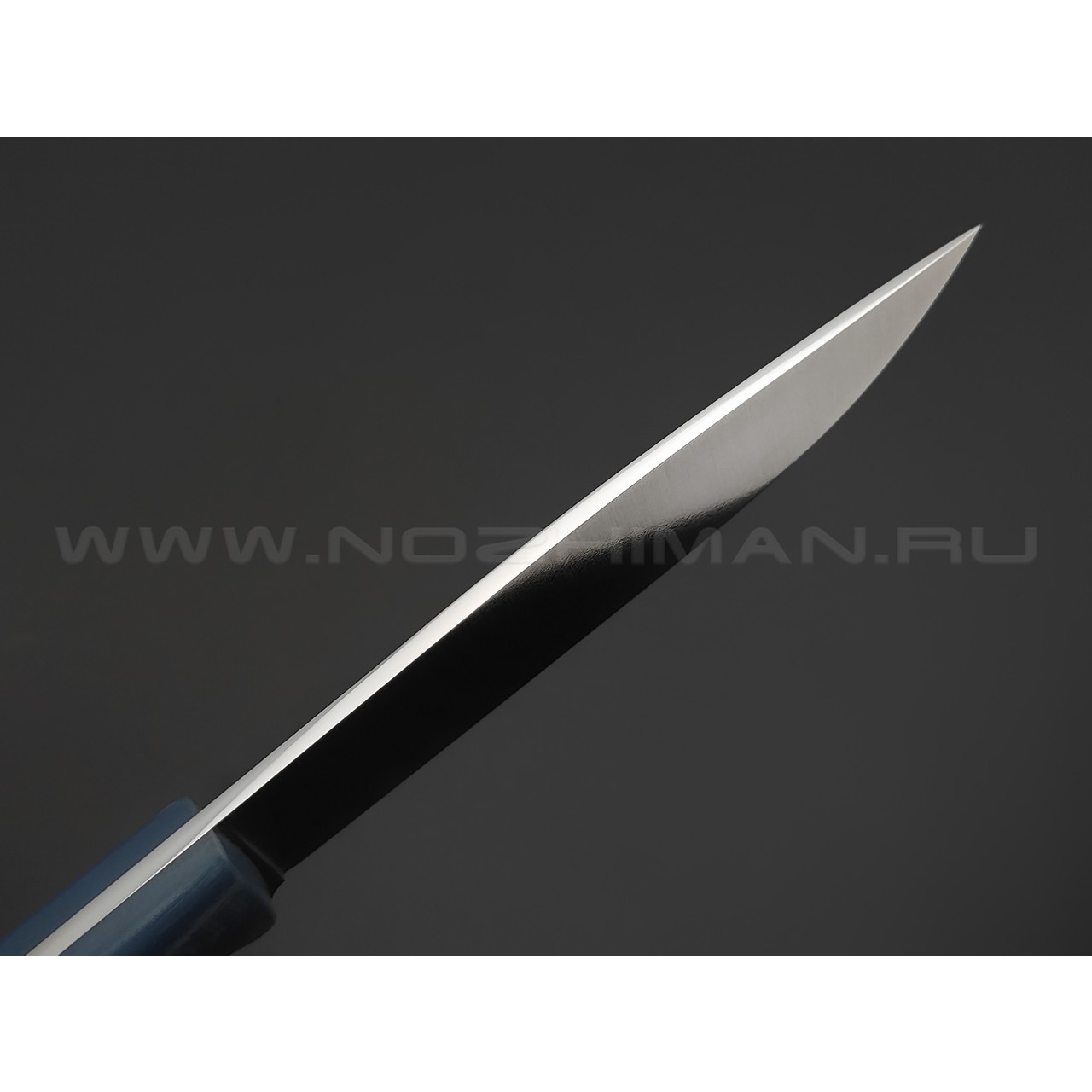 Апус нож Зубочистка сталь N690, рукоять G10 серый