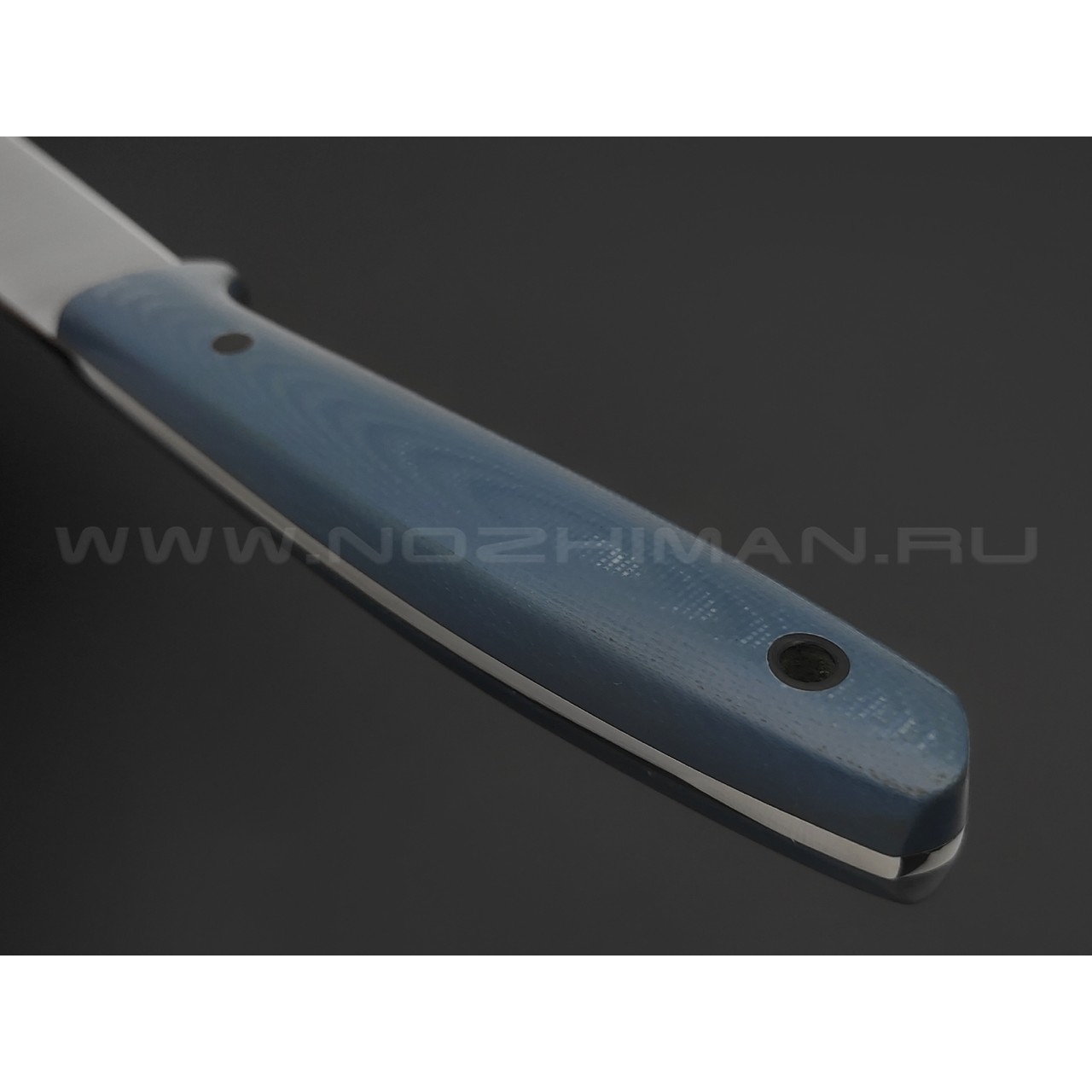 Апус нож Зубочистка сталь N690, рукоять G10 серый