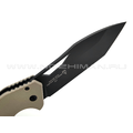 Нож Obertech НС-01 сталь D2 black Titanium nitride, рукоять G10 tan
