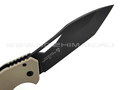Нож Обертех НС-01 сталь D2 black Titanium nitride, рукоять G10 tan