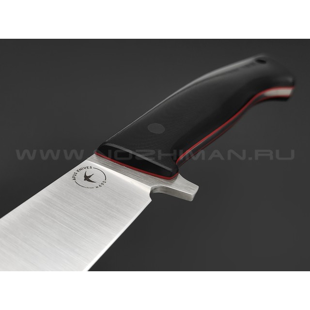 Апус нож Хог сталь N690, рукоять G10 чёрный, пины карбон