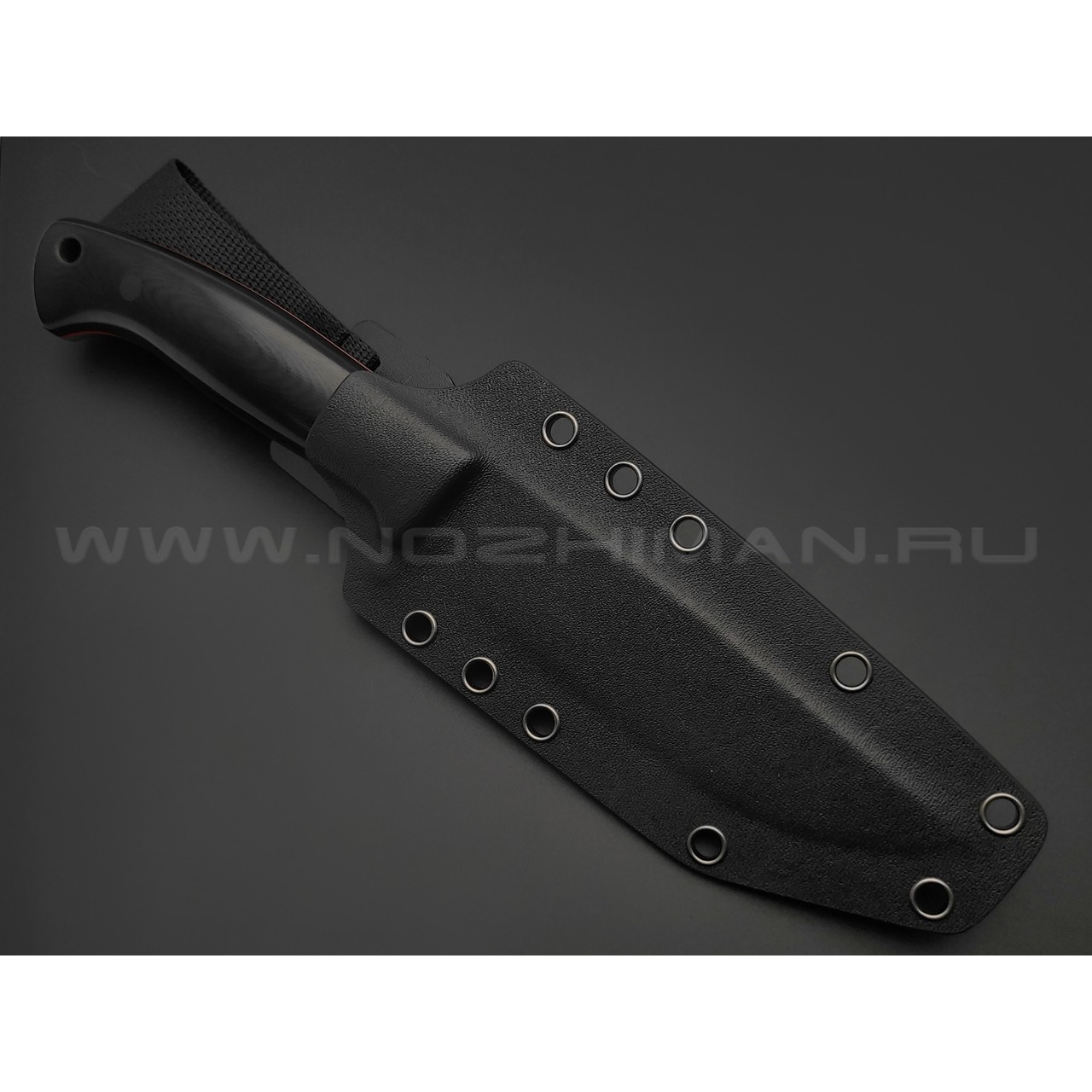 Апус нож Хог сталь N690, рукоять G10 чёрный, пины карбон