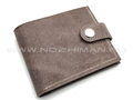 Кошелек с клапаном, 1 карман, 6 карт NK0173 натуральная кожа, серый