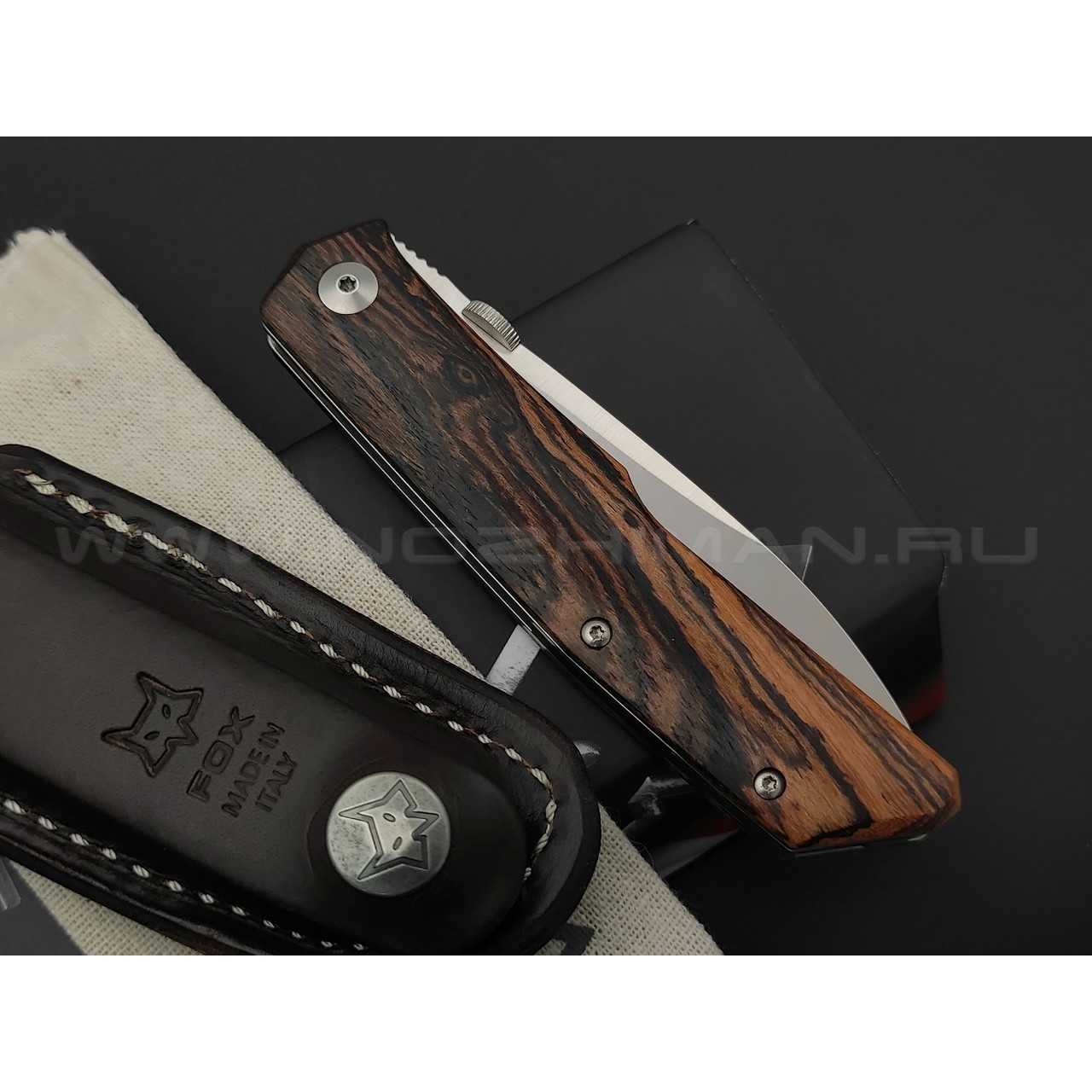 Складной нож Fox Terzuola FX-525 B сталь N690, рукоять дерево Бокоте
