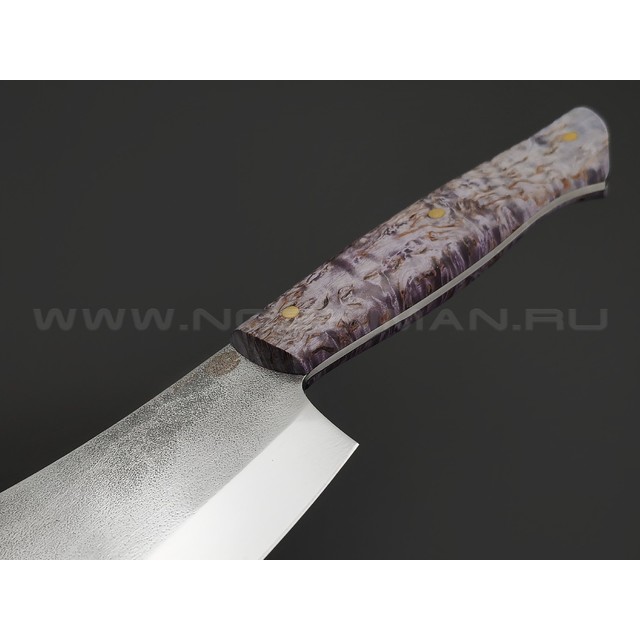 Товарищество Завьялова нож Биг Фуд сталь K340, рукоять Стаб. дерево фиолетовое