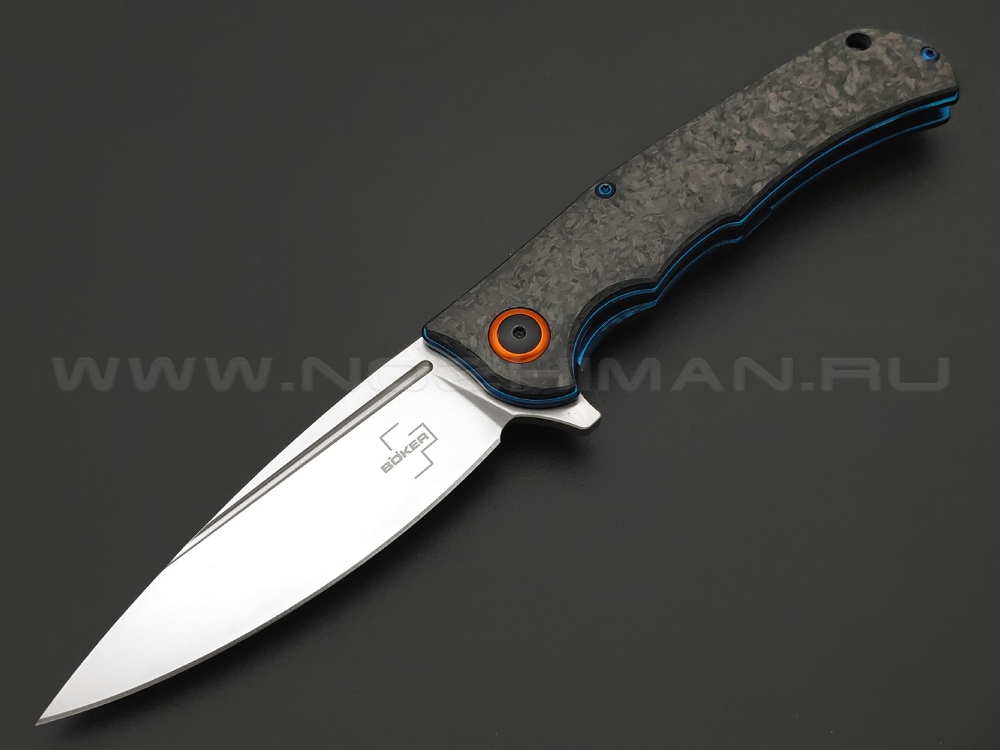 Нож Boker Plus Nubilum 01BO492 сталь D2, рукоять Carbon fiber