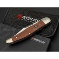 Нож Boker Solingen Hunters Knife Plum 110141 сталь C75, рукоять Никель, дерево слива