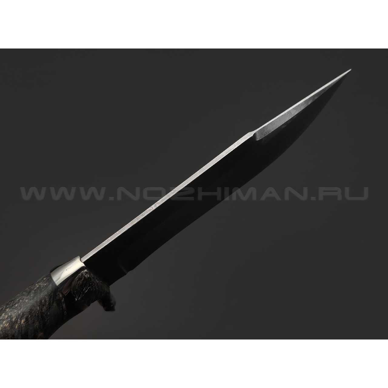 Фурсач А. А. нож Газель-2 сталь Х12МФ травление, рукоять Гибрид дерева и акрила, мельхиор