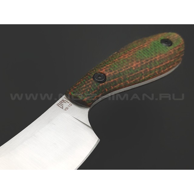 BRK нож Самса сталь VG-10 satin, рукоять Micarta jute bordo & green