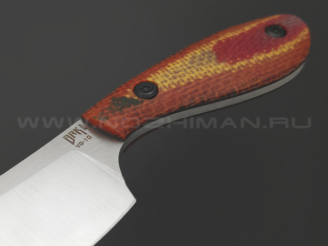 BRK нож Самса сталь VG-10 satin, рукоять Micarta jute red & yellow