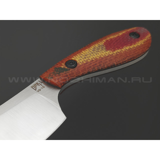 BRK нож Самса сталь VG-10 satin, рукоять Micarta jute red & yellow