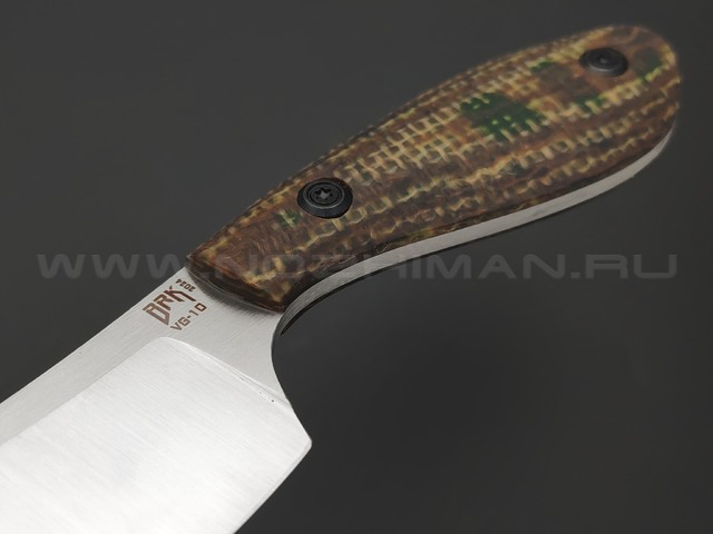 BRK нож Самса сталь VG-10 satin, рукоять Micarta jute brown & green