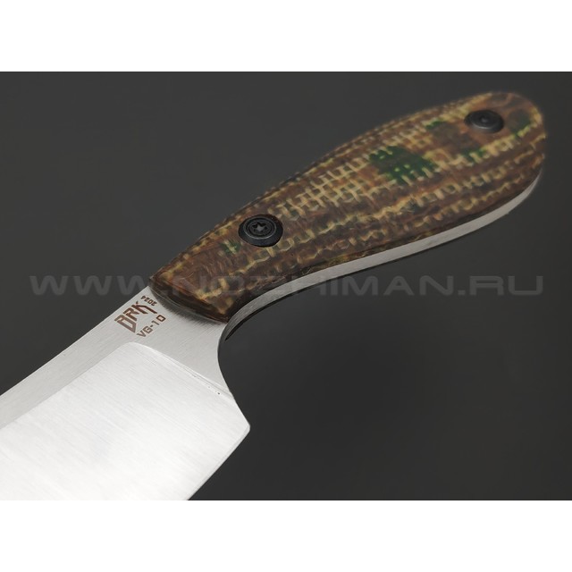 BRK нож Самса сталь VG-10 satin, рукоять Micarta jute brown & green