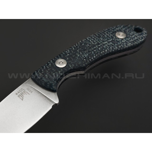 BRK нож Кусучий сталь 440C стоунвош, рукоять Micarta jute green