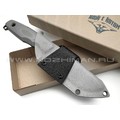 Нож с Котом Тик-Так 6 сталь Cr12 блэквош, рукоять G10 grey, kydex grey