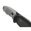 Нож с Котом Тик-Так 6 сталь Cr12 блэквош, рукоять G10 grey, kydex grey