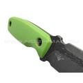 Нож с Котом Жаба сталь Cr12 блэквош, рукоять G10 light green, kydex green skull