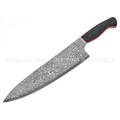 BRK шеф нож Кипучий сталь Laminated VG10 & Damascus, рукоять Carbon fiber blue, G10 red