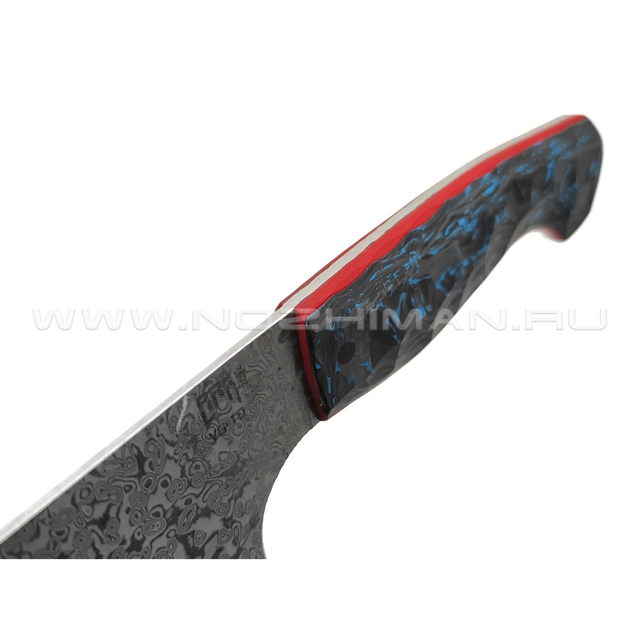 BRK шеф нож Кипучий сталь Laminated VG10 & Damascus, рукоять Carbon fiber blue, G10 red