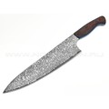 BRK шеф нож Кипучий сталь Laminated VG10 & Damascus, рукоять Carbon fiber red, G10 blue