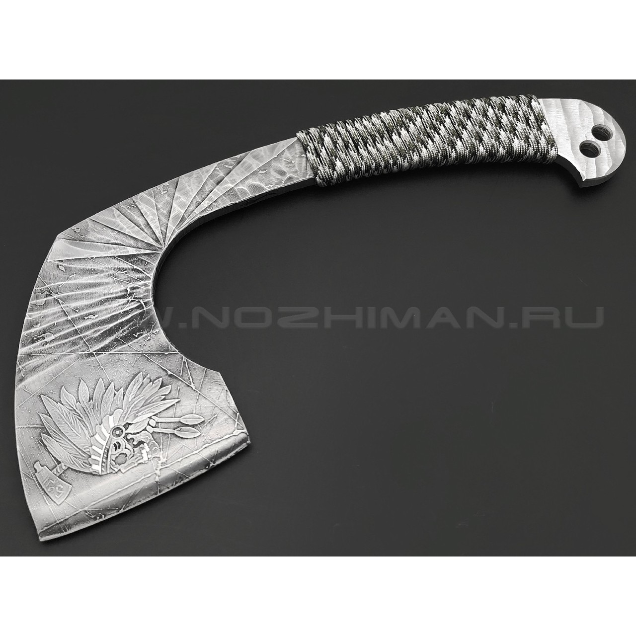 Волчий Век томагавк Custom сталь Krupp 1.4116 WA худ.травление, рукоять Paracord