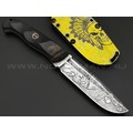 Волчий Век нож Ямской Custom сталь 95Х18 WA худ.травление, рукоять G10, микарта, пины карбон и медь