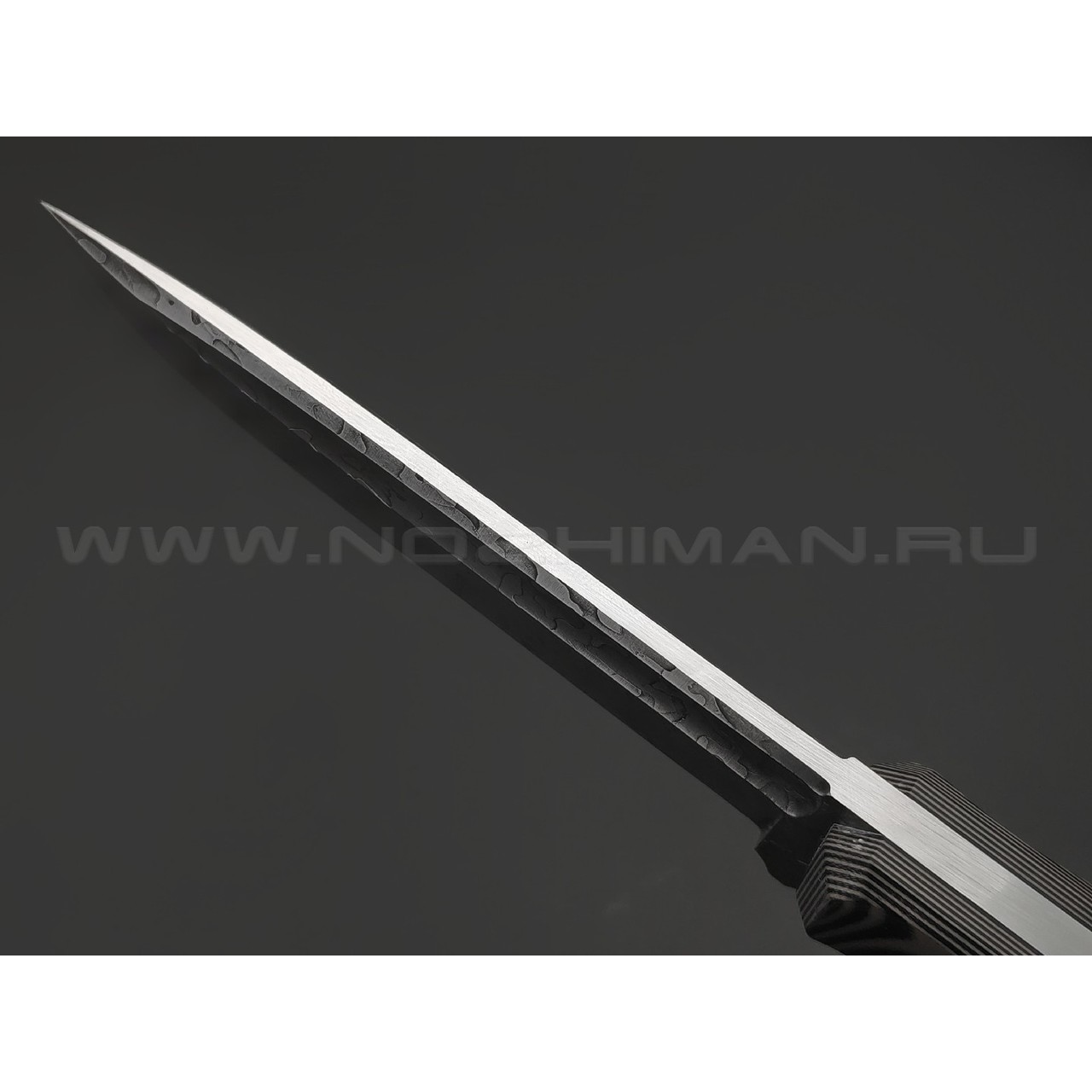 Волчий Век нож Wolfkniven Custom сталь 95Х18 WA худ.травление, рукоять G10 black & beage, пины карбон
