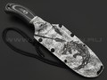 Волчий Век нож Команданте Tactical Custom сталь 95Х18 WA худ.травление, рукоять Silver twill, G10, пины карбон, мозаич.пин