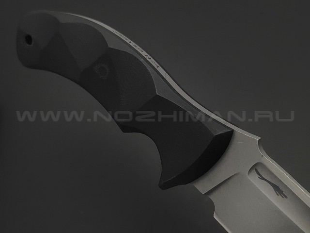 Волчий Век нож Команданте Tactical Edition сталь 95Х18 WA stonewash, рукоять G10 black, пины карбон