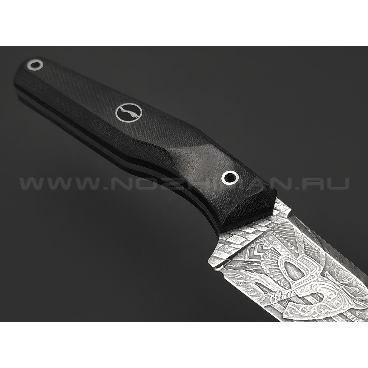 Волчий Век нож Wharn Viking Edition сталь N690 WA худ.травление, рукоять Микарта