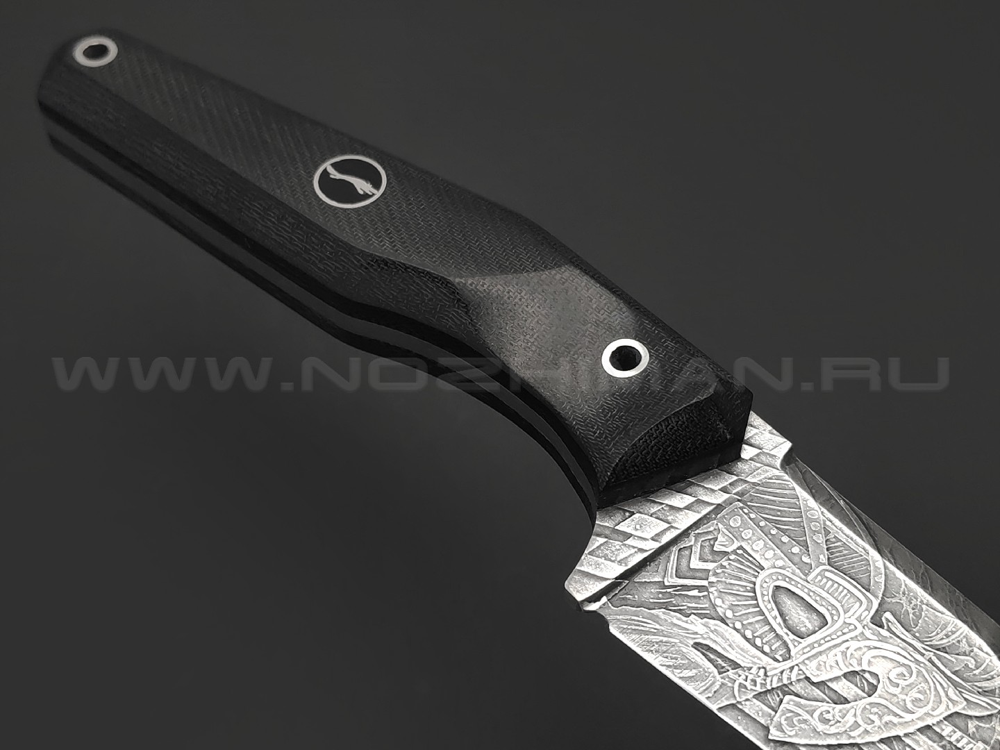 Волчий Век нож Wharn Viking Edition сталь N690 WA худ.травление, рукоять Микарта