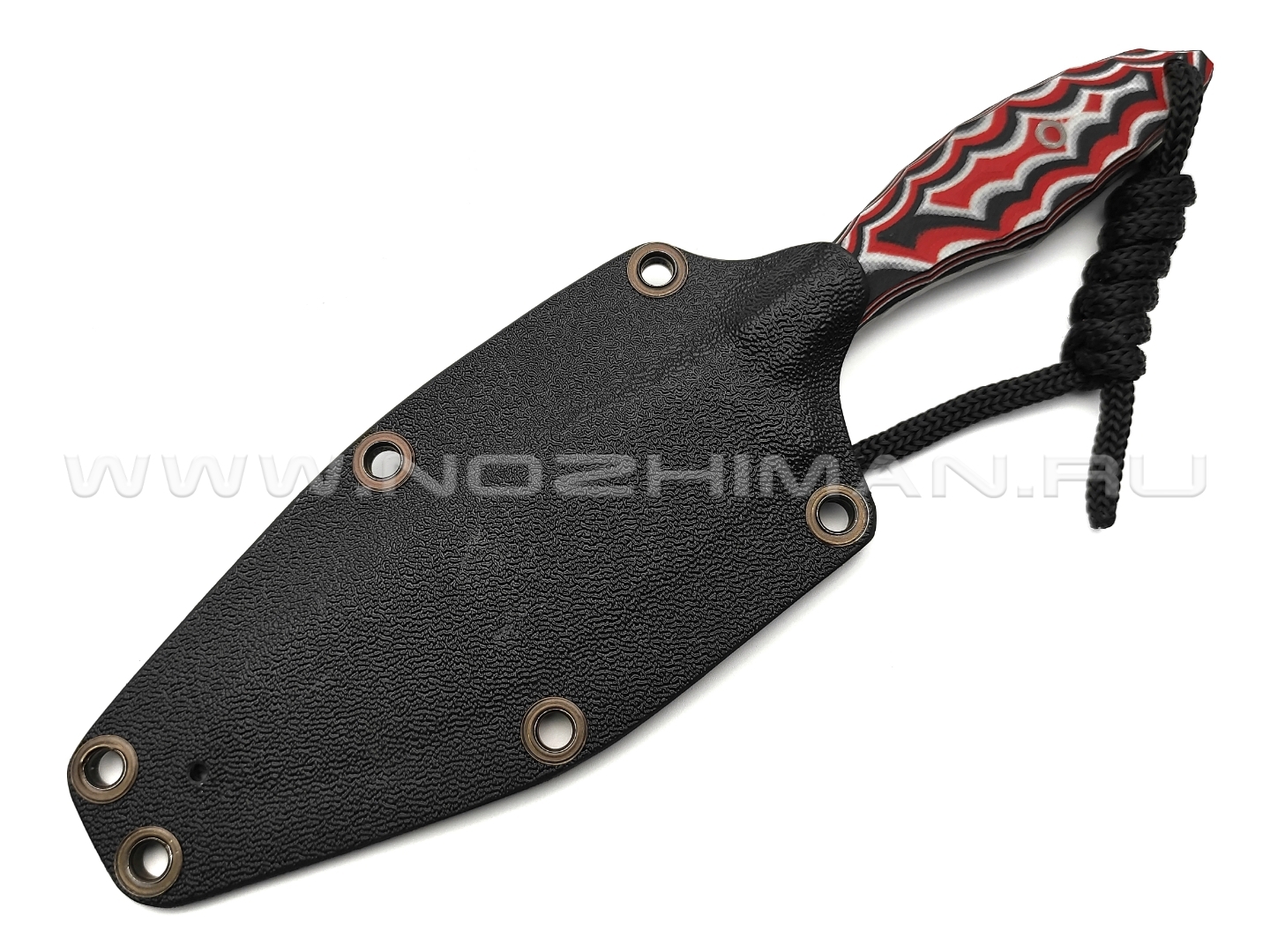 Андрей Кулаков нож KUL003 сталь 95Х18 пескоструй, рукоять G10 black-red & white