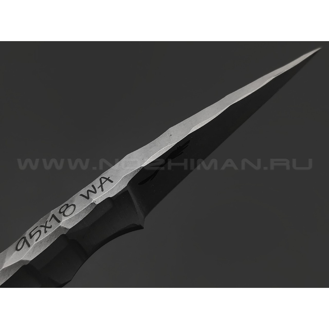 Волчий Век нож Мини Скелетник сталь 95Х18 WA стоунвош, рукоять Сталь, kydex tan