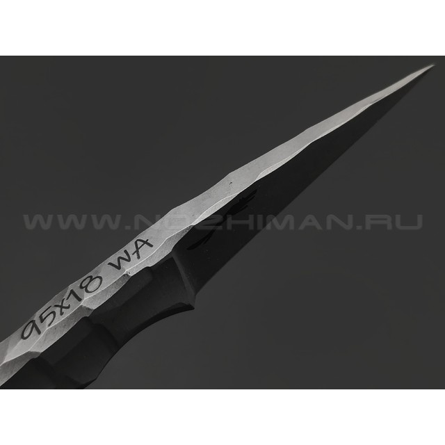 Волчий Век нож Мини Скелетник сталь 95Х18 WA стоунвош, рукоять Сталь, kydex tan