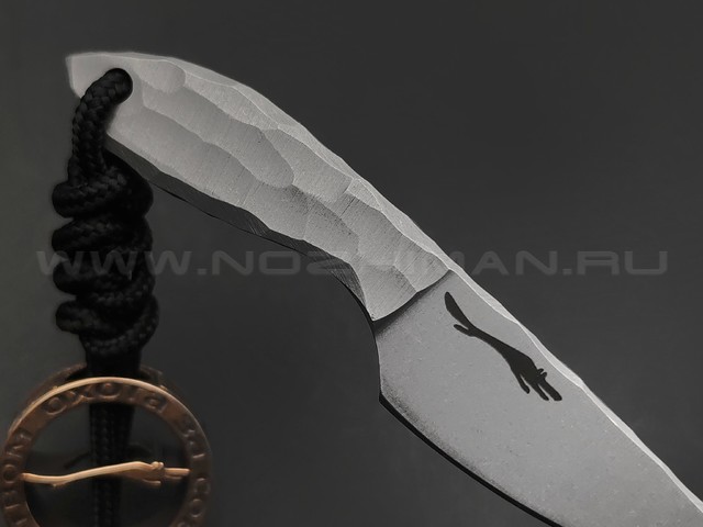 Волчий Век нож МиниМасичЬка Custom сталь M398 WA stonewash, рукоять Сталь, бусина из бронзы