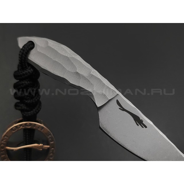 Волчий Век нож МиниМасичЬка Custom сталь M398 WA стоунвош, рукоять Сталь, бусина из бронзы