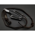 Волчий Век нож Мини Скелетник сталь 95Х18 WA стоунвош, рукоять Сталь, kydex black