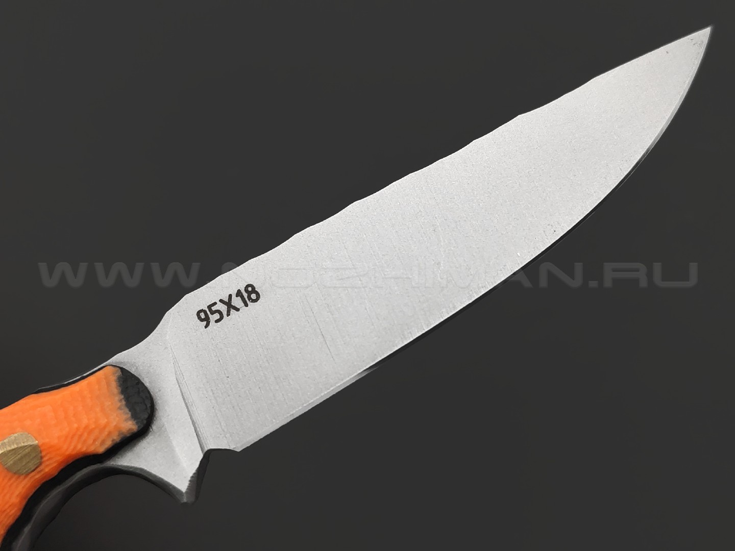 Андрей Кулаков нож KUL029 сталь 95Х18, рукоять G10 orange