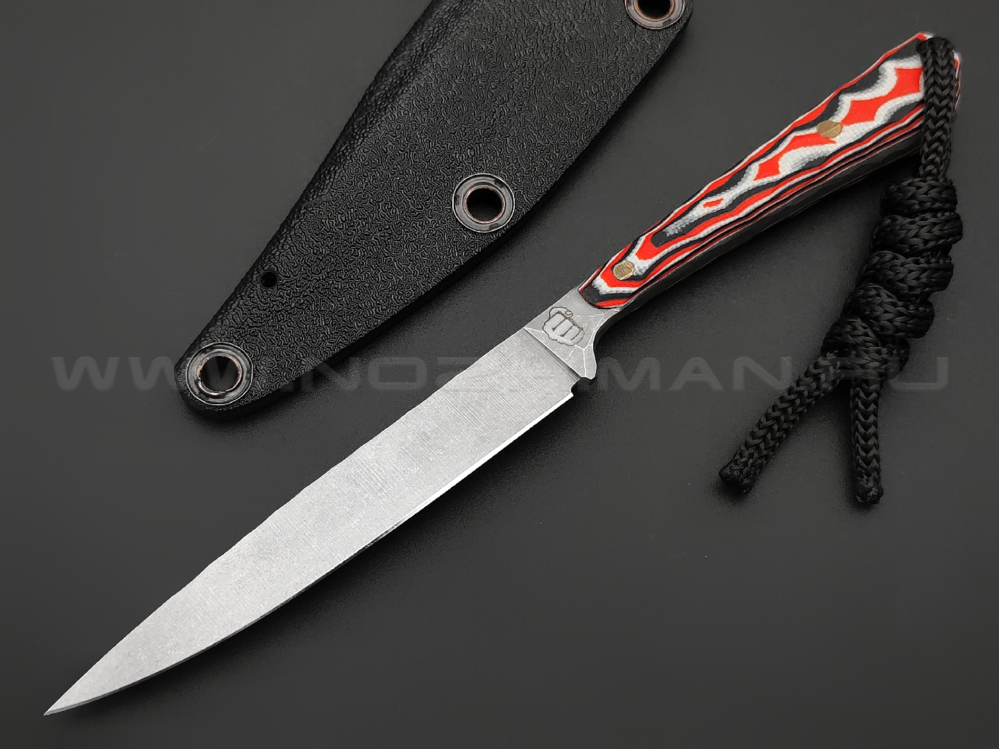 Андрей Кулаков нож KUL023 сталь 95Х18, рукоять G10 black-red & white