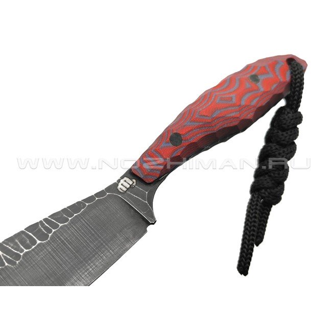 Андрей Кулаков нож KUL001 сталь 9ХС травление, рукоять G10 red & blue