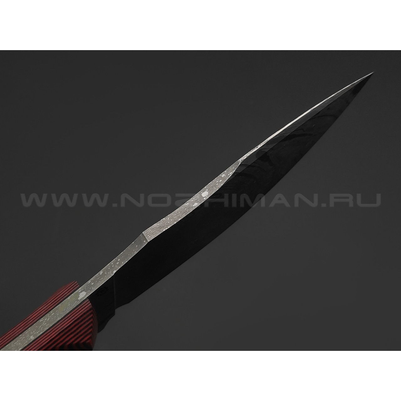 Neyris Knives нож Химера сталь N690 травление, рукоять G10 black & red, пины карбон