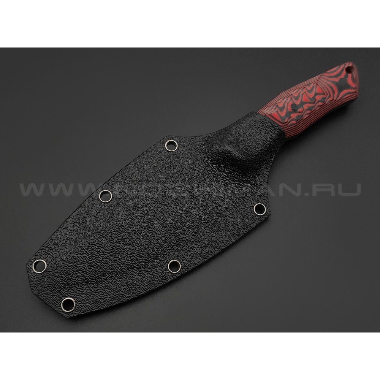 Neyris Knives нож Химера сталь N690 травление, рукоять G10 black & red, пины карбон