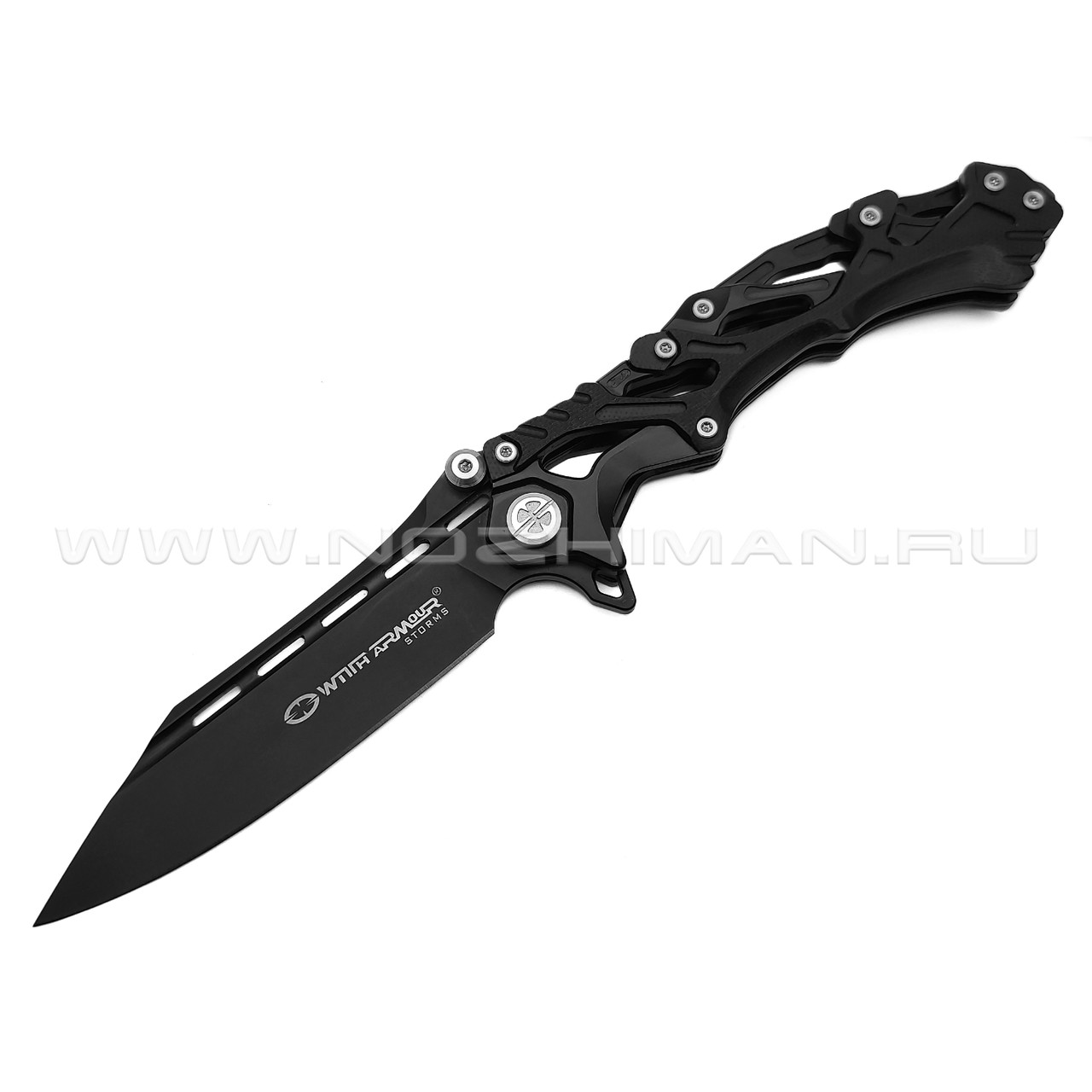 WithArmour складной нож Storm WA-102BK сталь Aus-8 black, рукоять Hard aluminium, G10 black