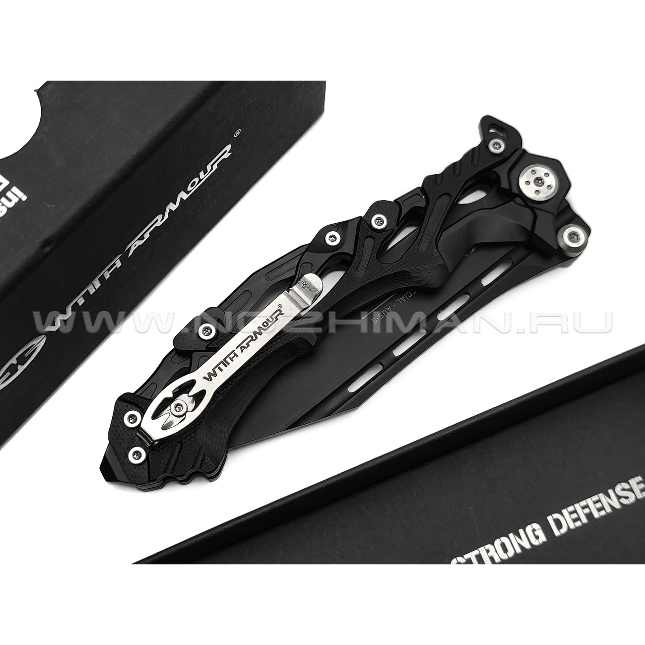 WithArmour складной нож Storm WA-102BK сталь Aus-8 black, рукоять Hard aluminium, G10 black
