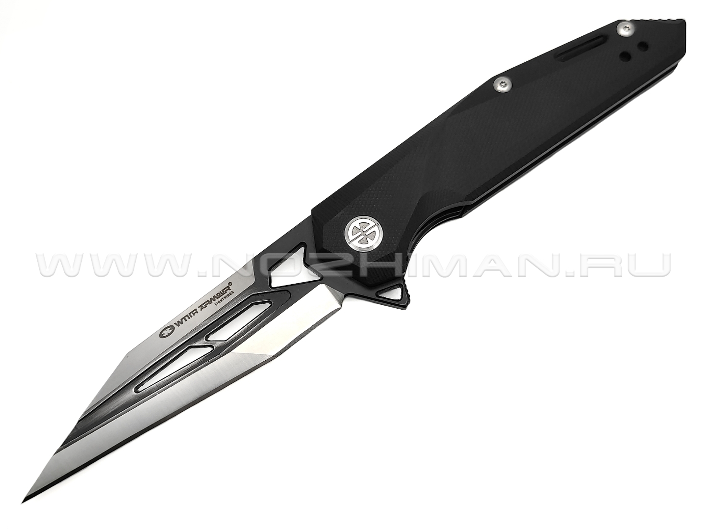WithArmour складной нож Hawk Eye WA-081BK сталь D2 black & satin, рукоять G10 black