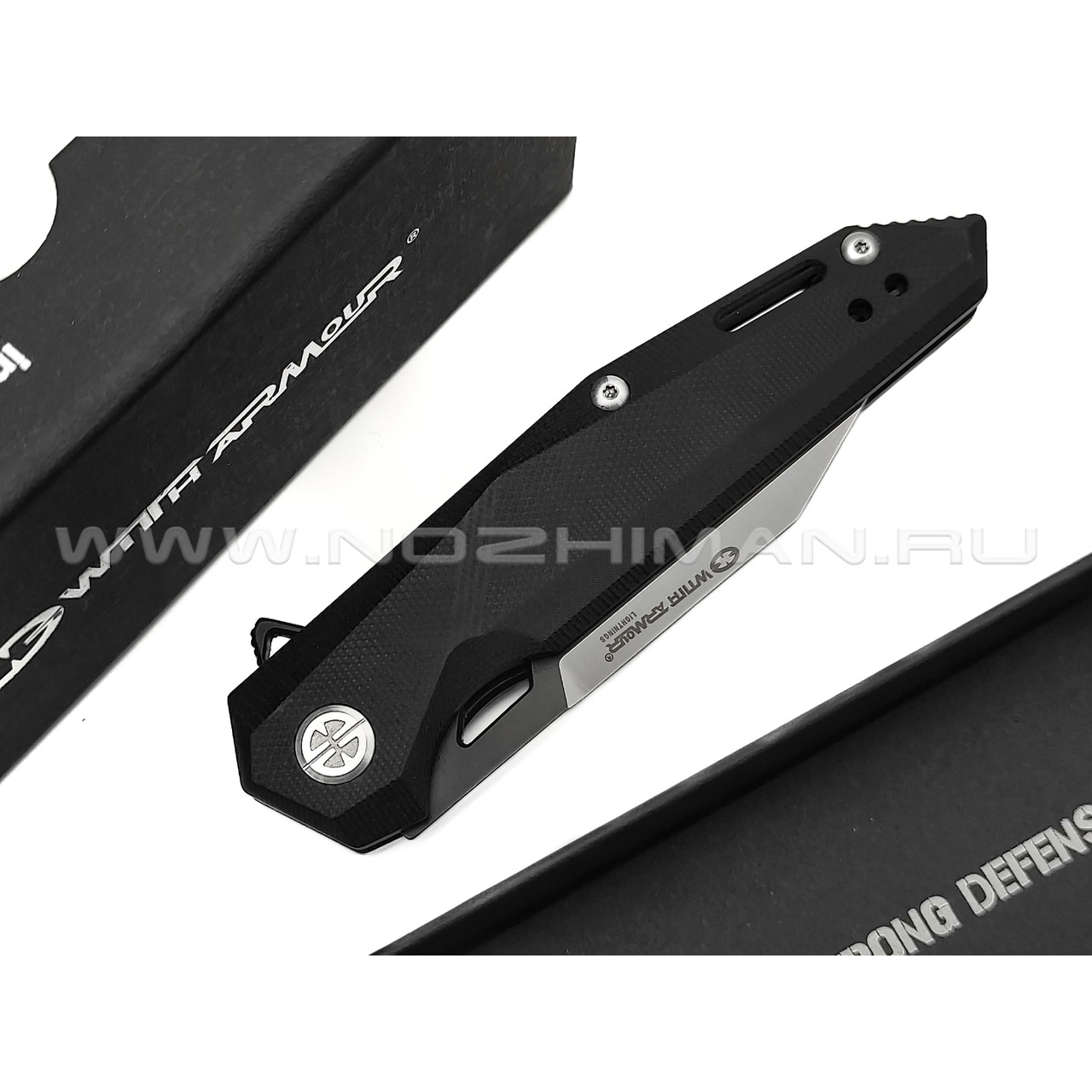 WithArmour складной нож Hawk Eye WA-081BK сталь D2 black & satin, рукоять G10 black