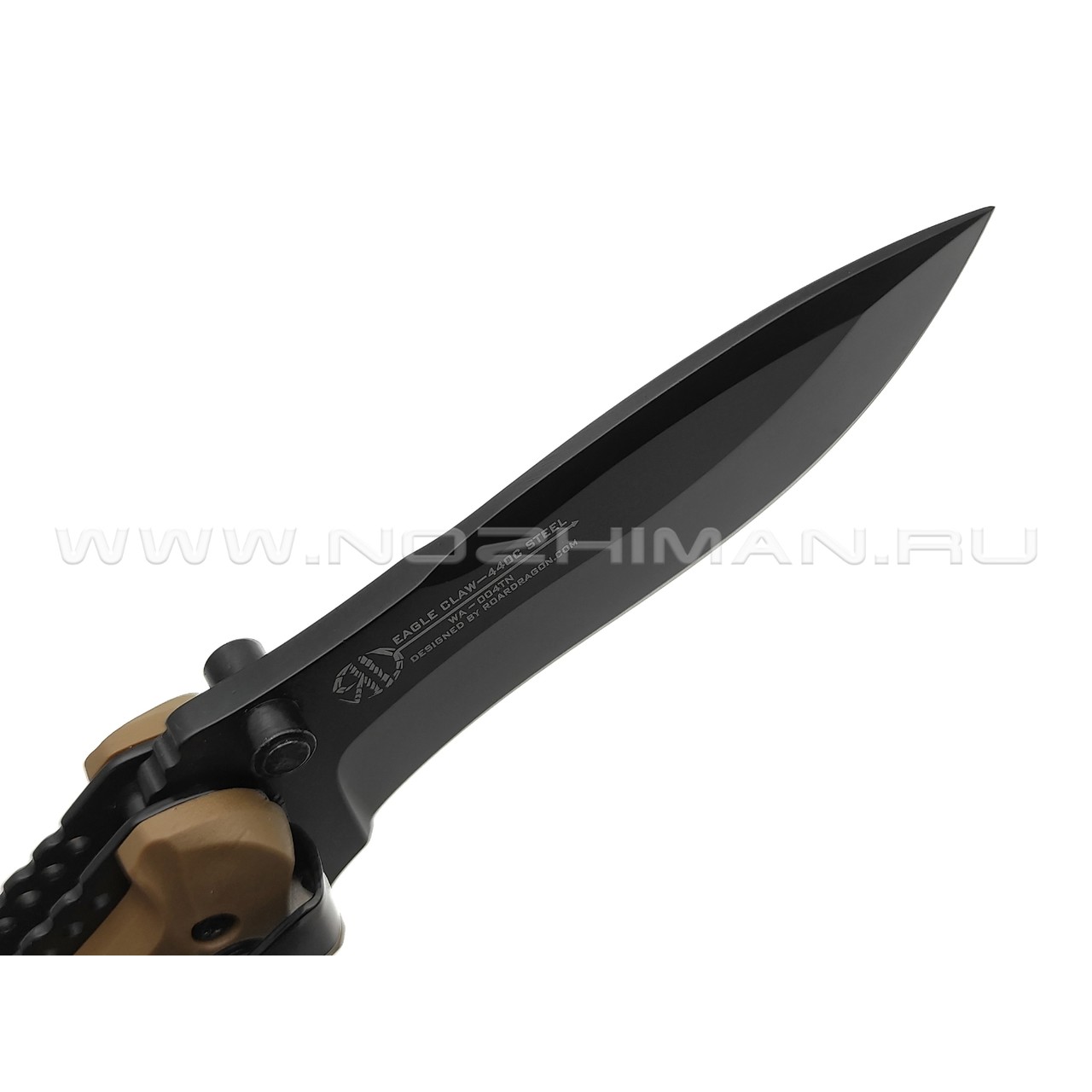 WithArmour складной нож Eagle Claw WA-004TN сталь 440C black, рукоять Rubber tan
